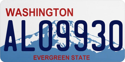 WA license plate ALO9930