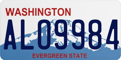 WA license plate ALO9984