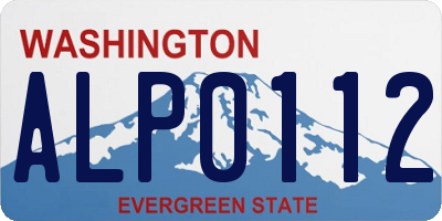 WA license plate ALP0112