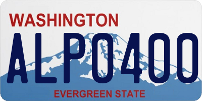 WA license plate ALP0400