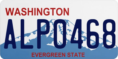 WA license plate ALP0468