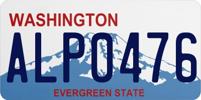 WA license plate ALP0476