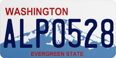 WA license plate ALP0528