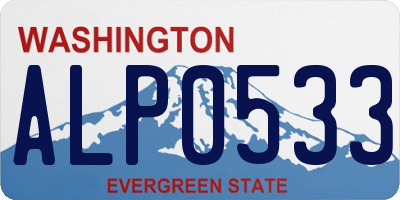 WA license plate ALP0533