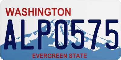 WA license plate ALP0575