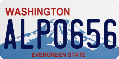 WA license plate ALP0656