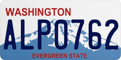 WA license plate ALP0762