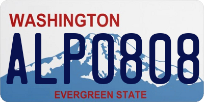 WA license plate ALP0808