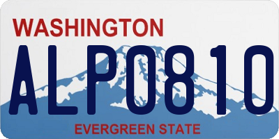 WA license plate ALP0810