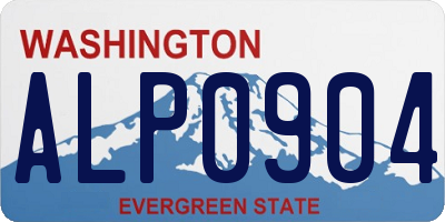 WA license plate ALP0904