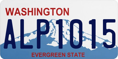 WA license plate ALP1015