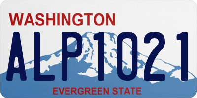 WA license plate ALP1021