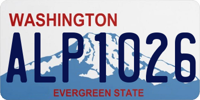 WA license plate ALP1026