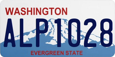 WA license plate ALP1028