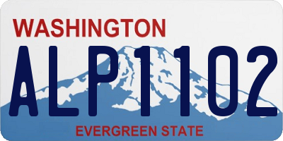 WA license plate ALP1102