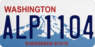 WA license plate ALP1104