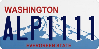 WA license plate ALP1111