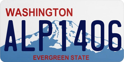 WA license plate ALP1406