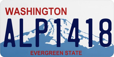 WA license plate ALP1418