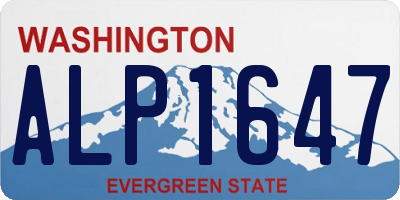 WA license plate ALP1647