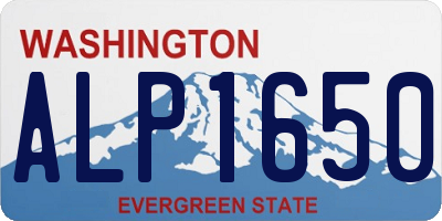 WA license plate ALP1650