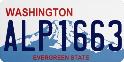WA license plate ALP1663
