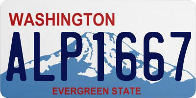 WA license plate ALP1667