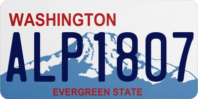 WA license plate ALP1807