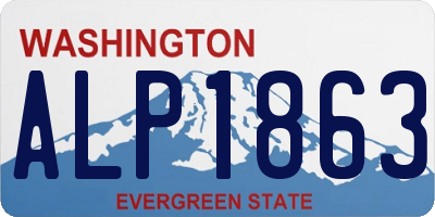 WA license plate ALP1863