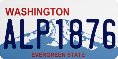 WA license plate ALP1876