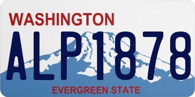 WA license plate ALP1878