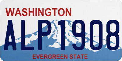 WA license plate ALP1908