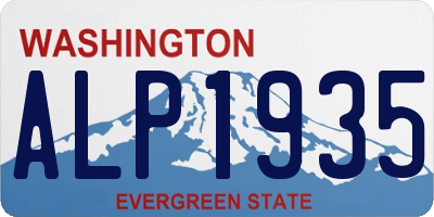 WA license plate ALP1935