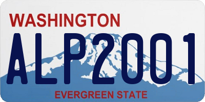 WA license plate ALP2001