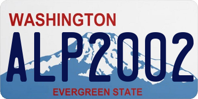 WA license plate ALP2002