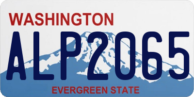 WA license plate ALP2065