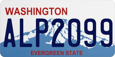 WA license plate ALP2099