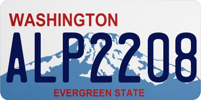 WA license plate ALP2208