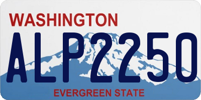 WA license plate ALP2250