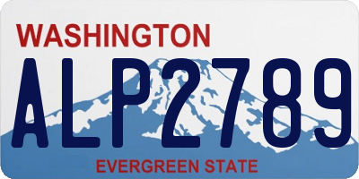 WA license plate ALP2789