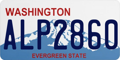 WA license plate ALP2860