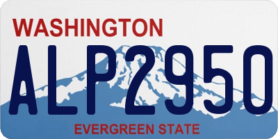 WA license plate ALP2950