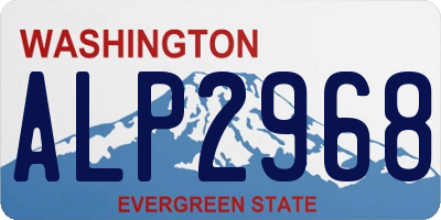 WA license plate ALP2968