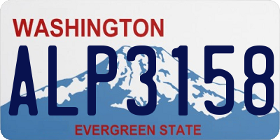 WA license plate ALP3158
