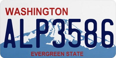 WA license plate ALP3586