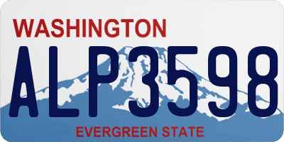 WA license plate ALP3598