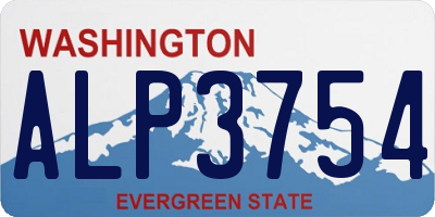 WA license plate ALP3754