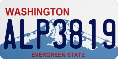 WA license plate ALP3819