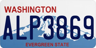 WA license plate ALP3869