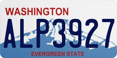 WA license plate ALP3927
